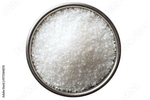 a bowl of sugar on a white surface