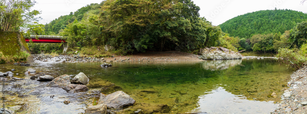 Naklejka premium 静岡県浜松市川合渕公園パノラマ写真