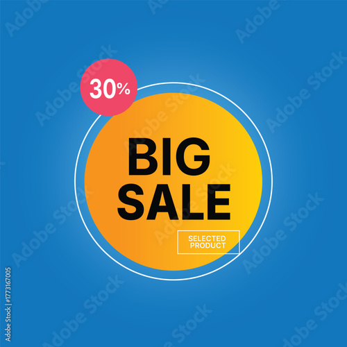 Big sale announcement with thirty percent discount