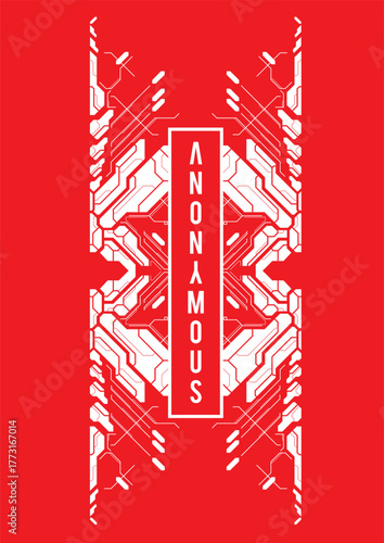 Anonymous motif with text