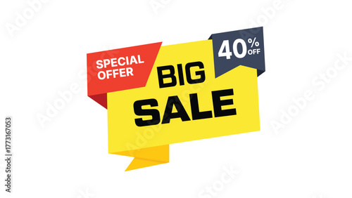 Big sale special offer 40 percent off announcement