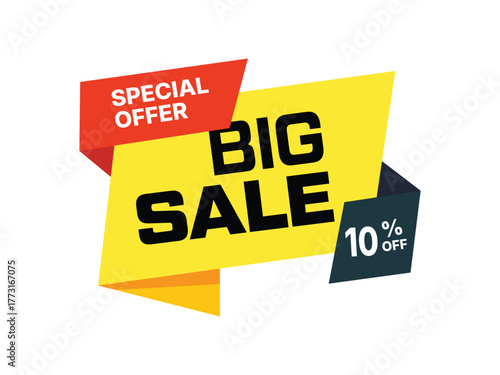 sale sign on yellow background