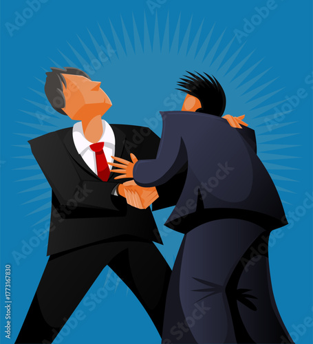 Leaders reaching political agreement – diplomatic consensus and cooperation between leaders