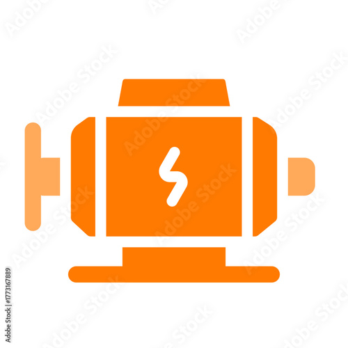 electric dinamo orange icon