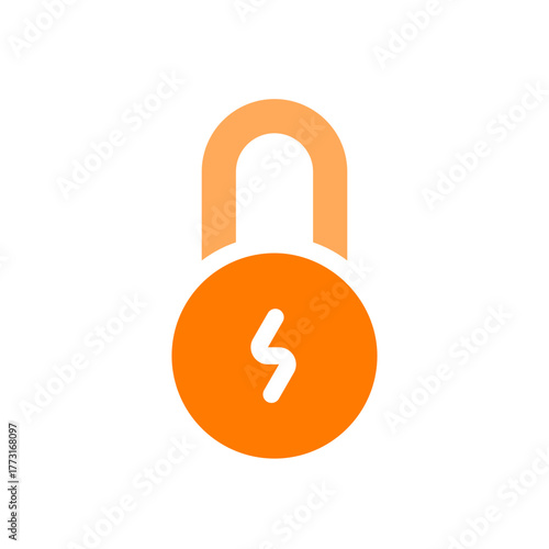 lock orange icon