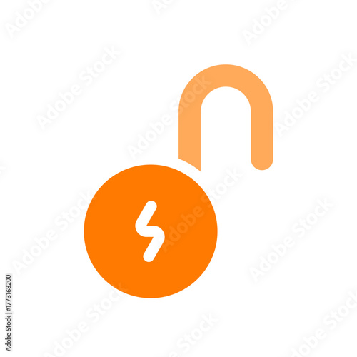 unlock orange icon