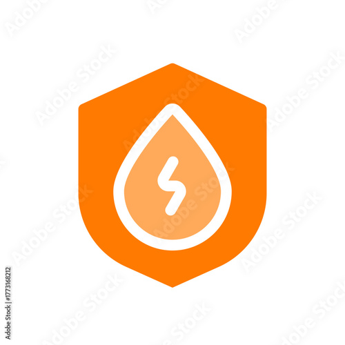 water resistant orange icon