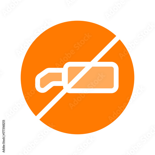 zero emission orange icon