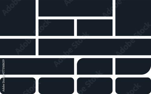 Abstract geometric pattern of dark rectangles and lines