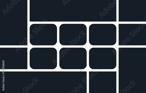 Abstract geometric pattern of dark rectangles and lines