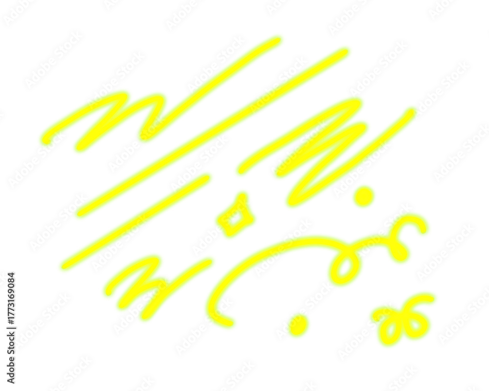 Obraz premium Neon hand drawn vector illustration