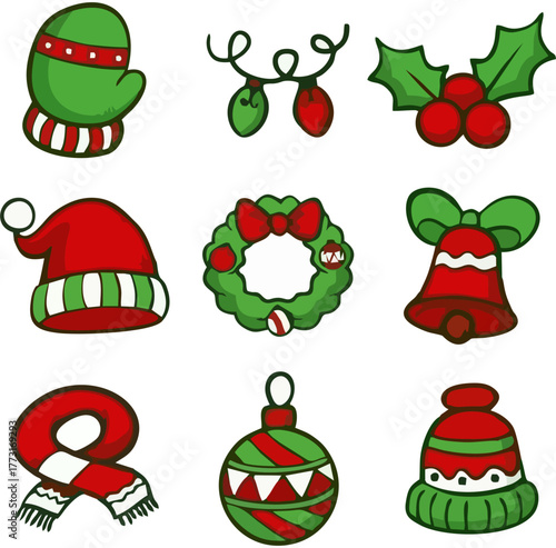 Cutee Christmass Iconn Sett i...