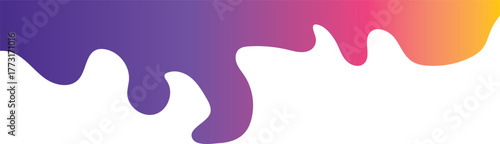 Colorful Gradient Paint Drips Flowing Downward on White Background liquid