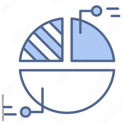 Market Share Blue Icon