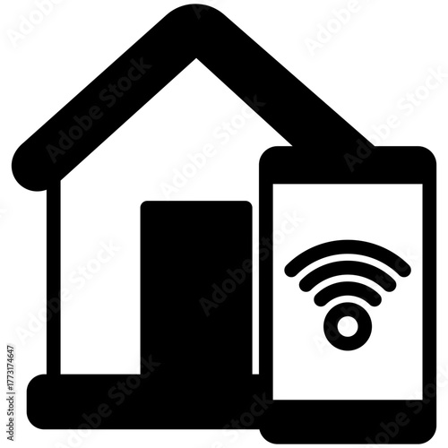 Smart Home Mini Illustration Icon. Use For Modern Concept, Print, Ui, Ux Kit, Web And App Development. Vector Related To Technology, Smart Home And More