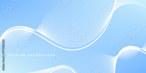 Minimalist blue background with elegant white flowing lines. Soft gradient and smooth curves create a clean, modern, and calming visual ideal for tech, corporate, or wellness themes.