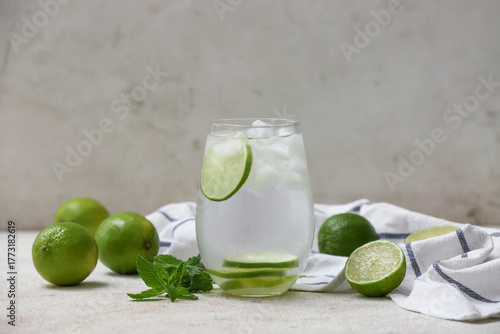 Refreshing lime infused wat...