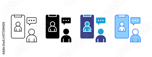 Consulting icon set multiple style collection