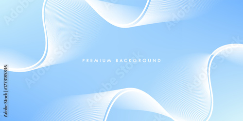 Minimalist blue background with elegant white flowing lines. Soft gradient and smooth curves create a clean, modern, and calming visual ideal for tech, corporate, or wellness themes.