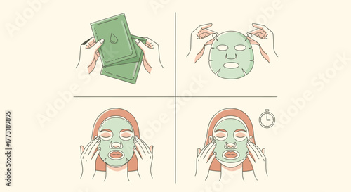 Stepbystep guide on how to apply a facial sheet mask for skincare routine