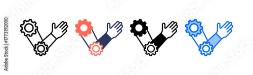 Biomechanical multiple icon