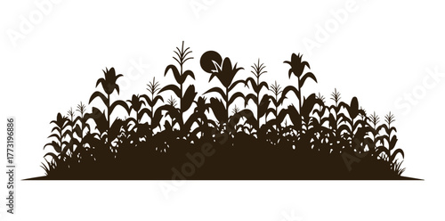 Cool Vector Icon of a Corn Field


