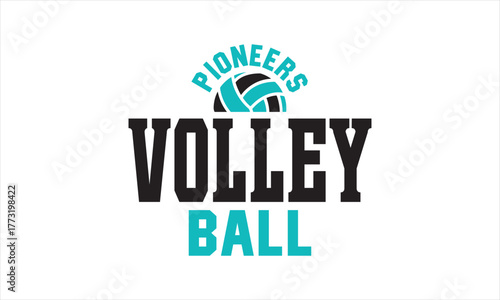 Volleyball Team Graphic – Pioneers Sports Emblem