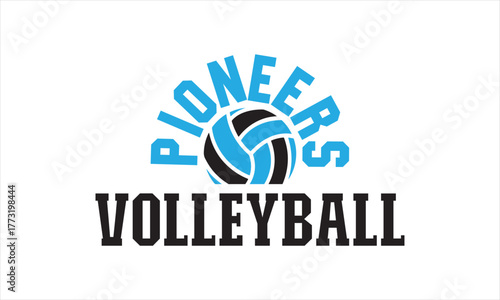 Volleyball Team Graphic – Pioneers Sports Emblem