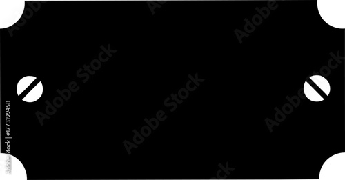 Ornamental Plaque with Recessed Corners