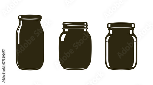 A trio of jar shapes, set against a white backdrop


