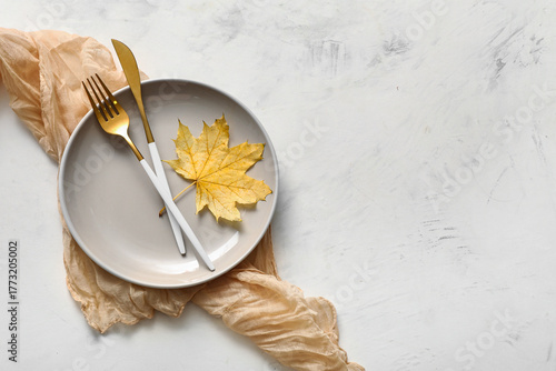 Autumnal table setting with...