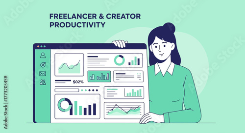 Online Business Analytics Presentation Showcase Productivity and Digital Efficiency Solutions