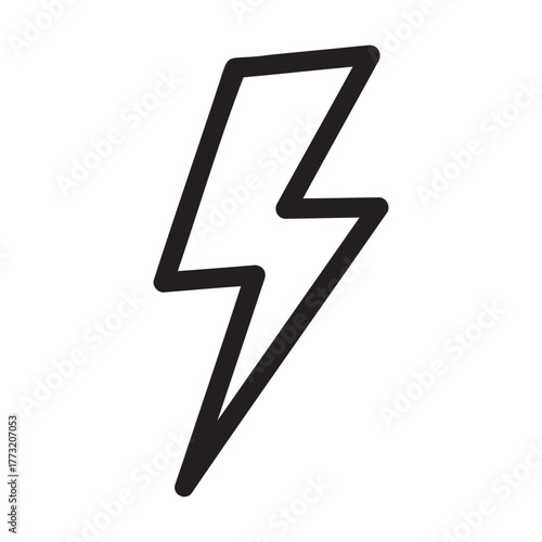 Black lightning bolt outline