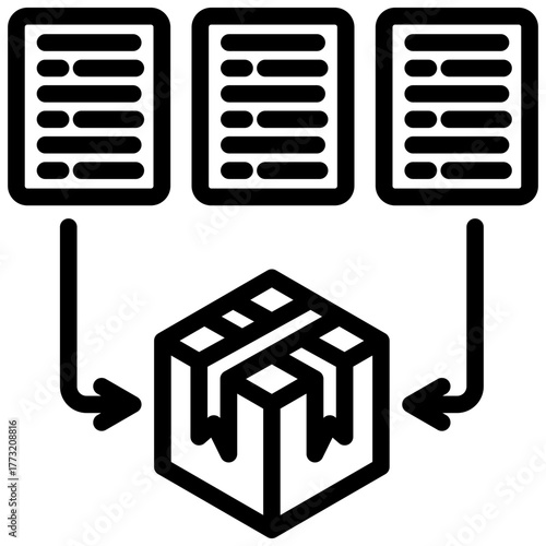 Predictive Model Icon, Mini Illustration Relate To Industry 4-0, Modern Industry. Use For Modern Concept, Ui, Ux Web And App Development.