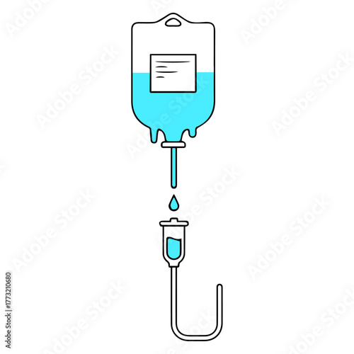 IV drip, intravenous infusion icon isolated on white, medical drop, saline bag, hospital equipment, patient care, health treatment, medicine infusion, healthcare device, fluid therapy, emergency aid, 