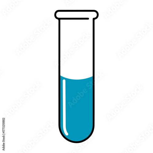 Test tube icon, laboratory test tube illustration, science lab glassware symbol, chemical experiment tube graphic, research lab test tube icon, medical lab tube illustration, chemistry experiment glas