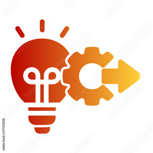 Innovation Realization Implementation icon from the Personal Growth icon collection (Glyph Gradient Style)