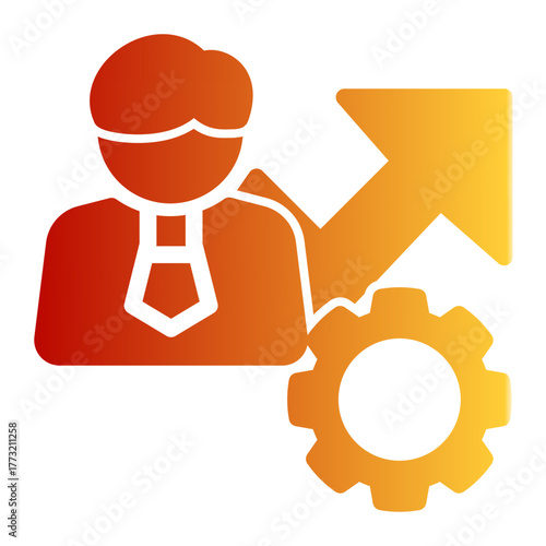 Competency Advancement Enhancement icon from the Personal Growth icon collection (Glyph Gradient Style)