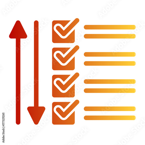 Importance Ranking Selection icon from the Personal Growth icon collection (Glyph Gradient Style)