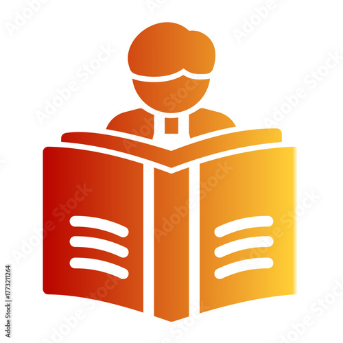 Knowledge Education Understanding icon from the Personal Growth icon collection (Glyph Gradient Style)