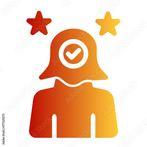 Optimistic Happiness Clarity icon from the Personal Growth icon collection (Glyph Gradient Style)