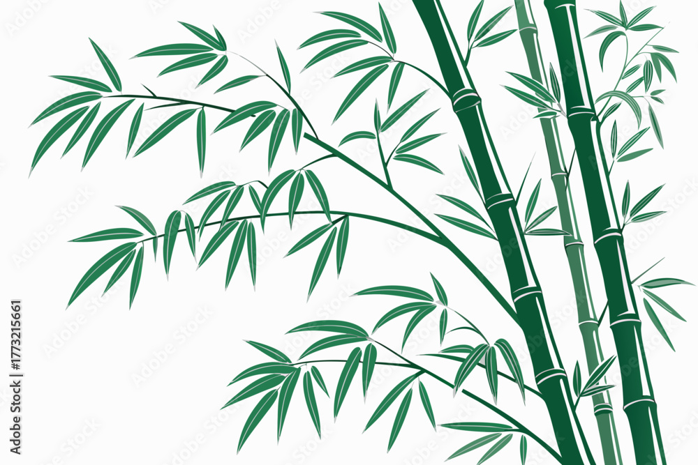 Fototapeta premium green bamboo leaves