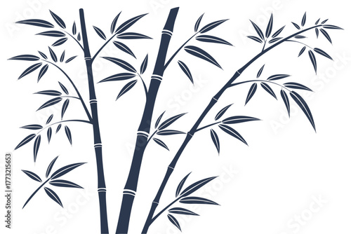 bamboo leaves on a white background