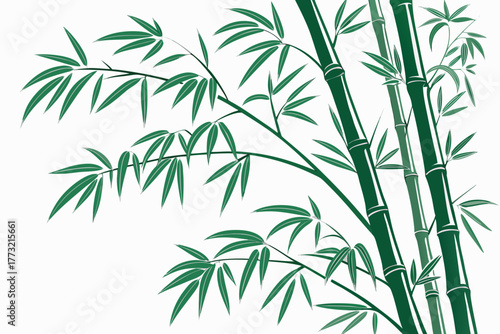 green bamboo leaves