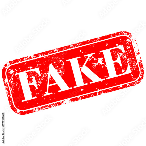 Fake, rubber stamp vector