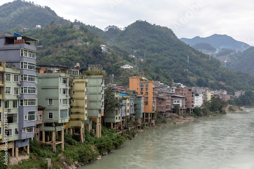 Yanjin county Yunnan China cityscape