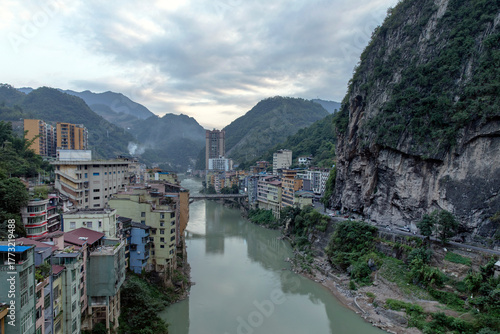 Yanjin county Yunnan China cityscape