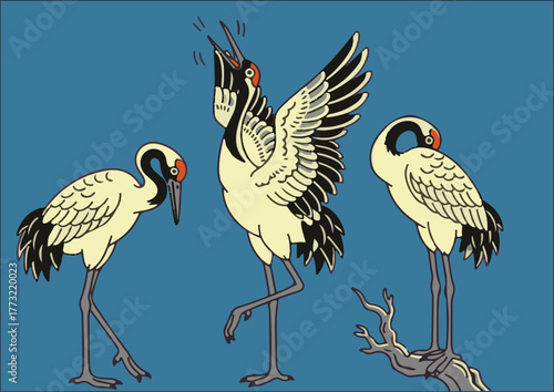 vector illustration of a crane
