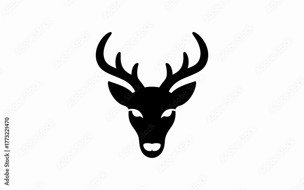 Naklejka premium deer head silhouette
