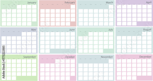 2026 Wall Calendar Template